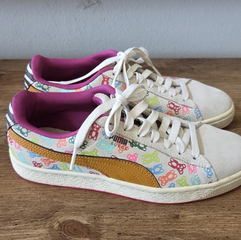 Women’s PUMA Suede GUMMIE BEAR Multi Color Casual Shoes Sneakers SZ 6.5